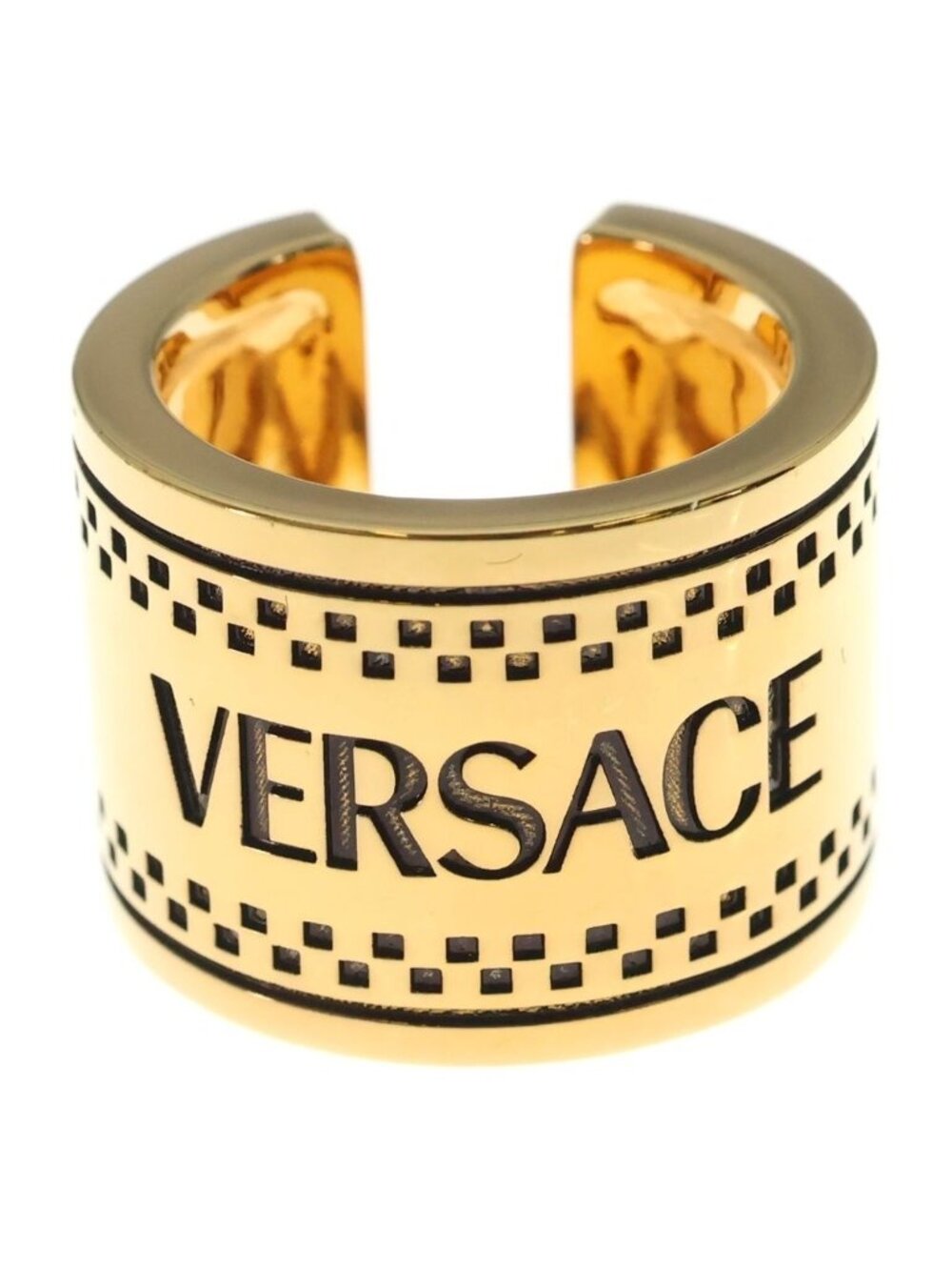 Versace Logo Ring Plated Gold